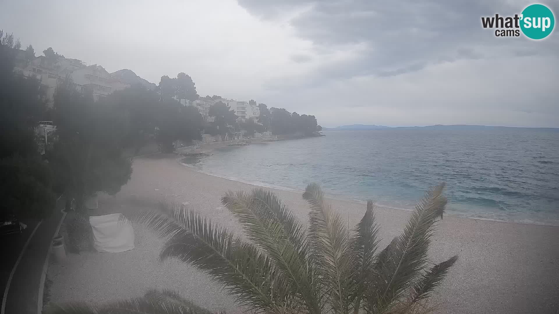 Webcam Playa Lučica Brela – Vista en directo de la costa adriática