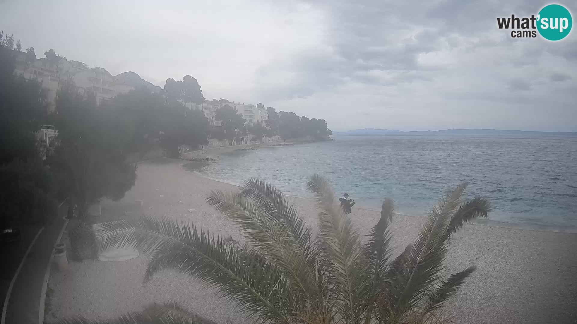 Webcam Lučica Strand Beach Brela – Liveblick von der Adriaküste