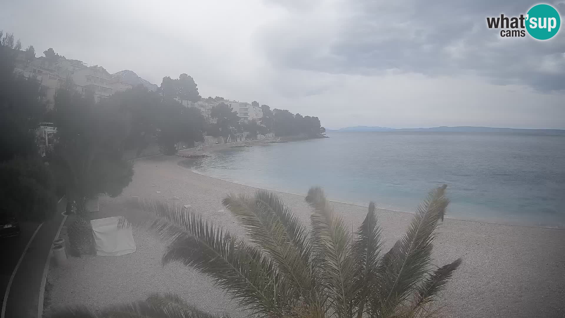 Spletna kamera Plaža Lučica Brela – Pogled v živo na Jadransko obalo