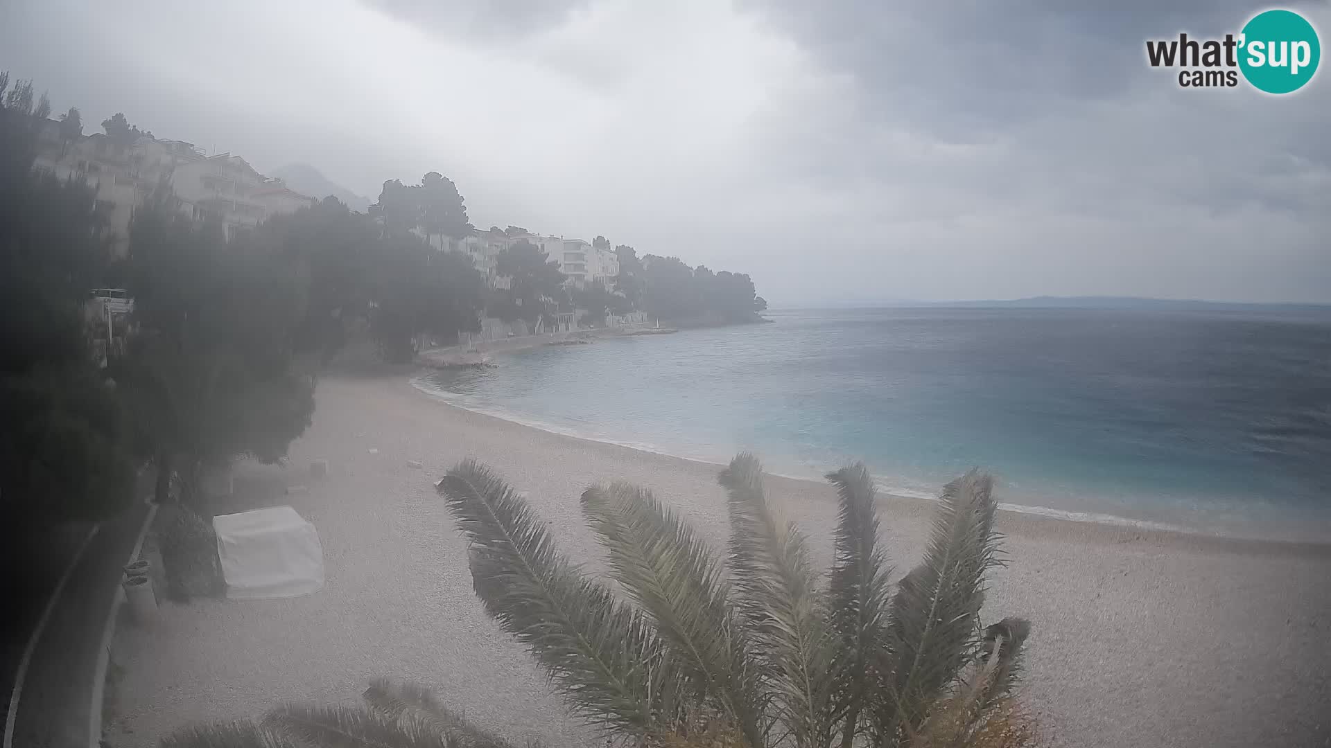 Spletna kamera Plaža Lučica Brela – Pogled v živo na Jadransko obalo