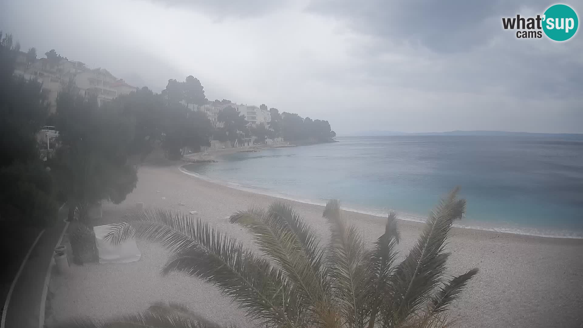 Spletna kamera Plaža Lučica Brela – Pogled v živo na Jadransko obalo