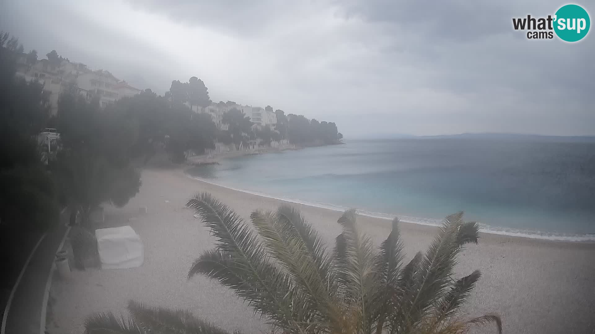 Webcam Plage Lučica Brela – Vue en direct sur la côte adriatique