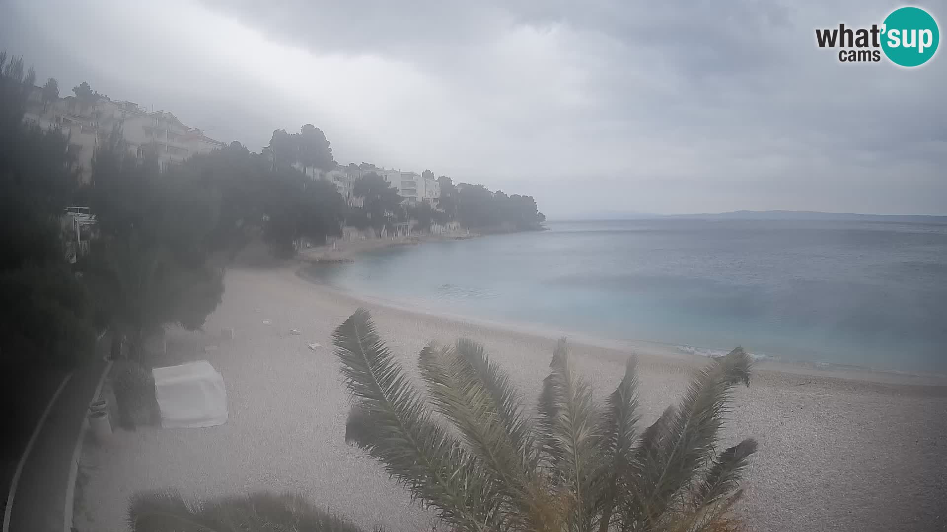 Webcam Plage Lučica Brela – Vue en direct sur la côte adriatique