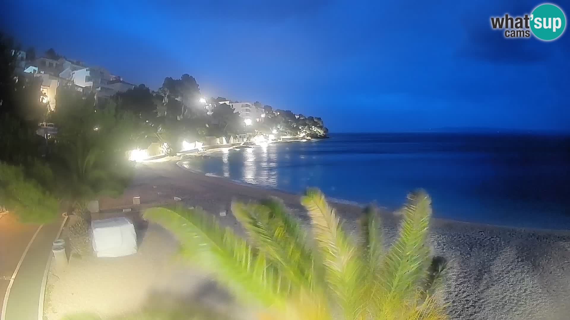 Webcam Lučica Strand Beach Brela – Liveblick von der Adriaküste