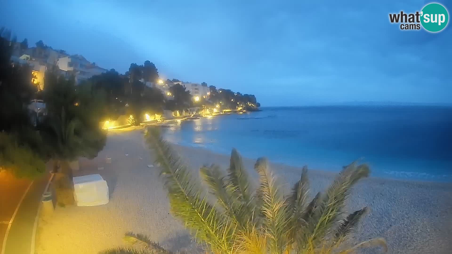 Webcam Spiaggia Lučica Brela – Vista live sulla costa adriatica