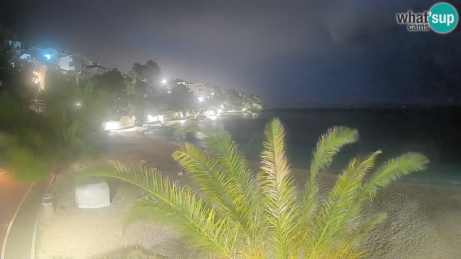 Webcam Lučica Strand Beach Brela – Liveblick von der Adriaküste