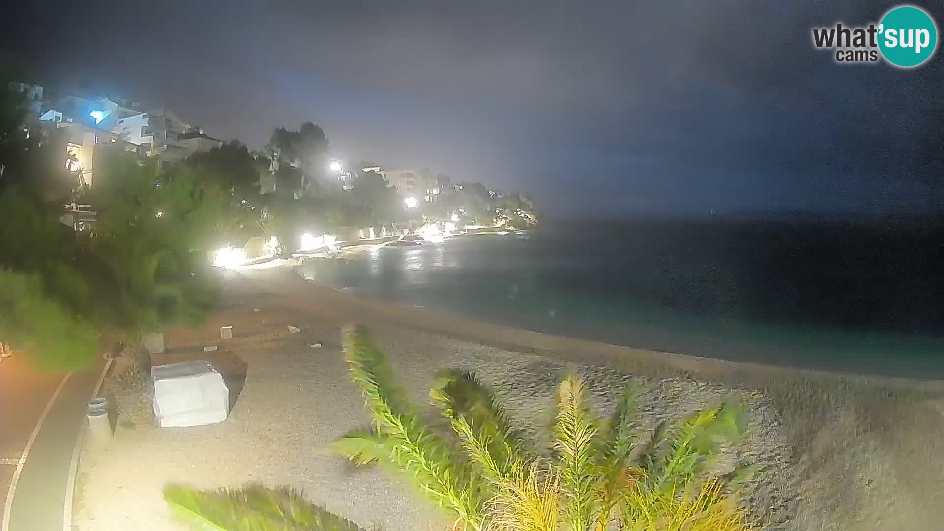 Webcam Playa Lučica Brela – Vista en directo de la costa adriática