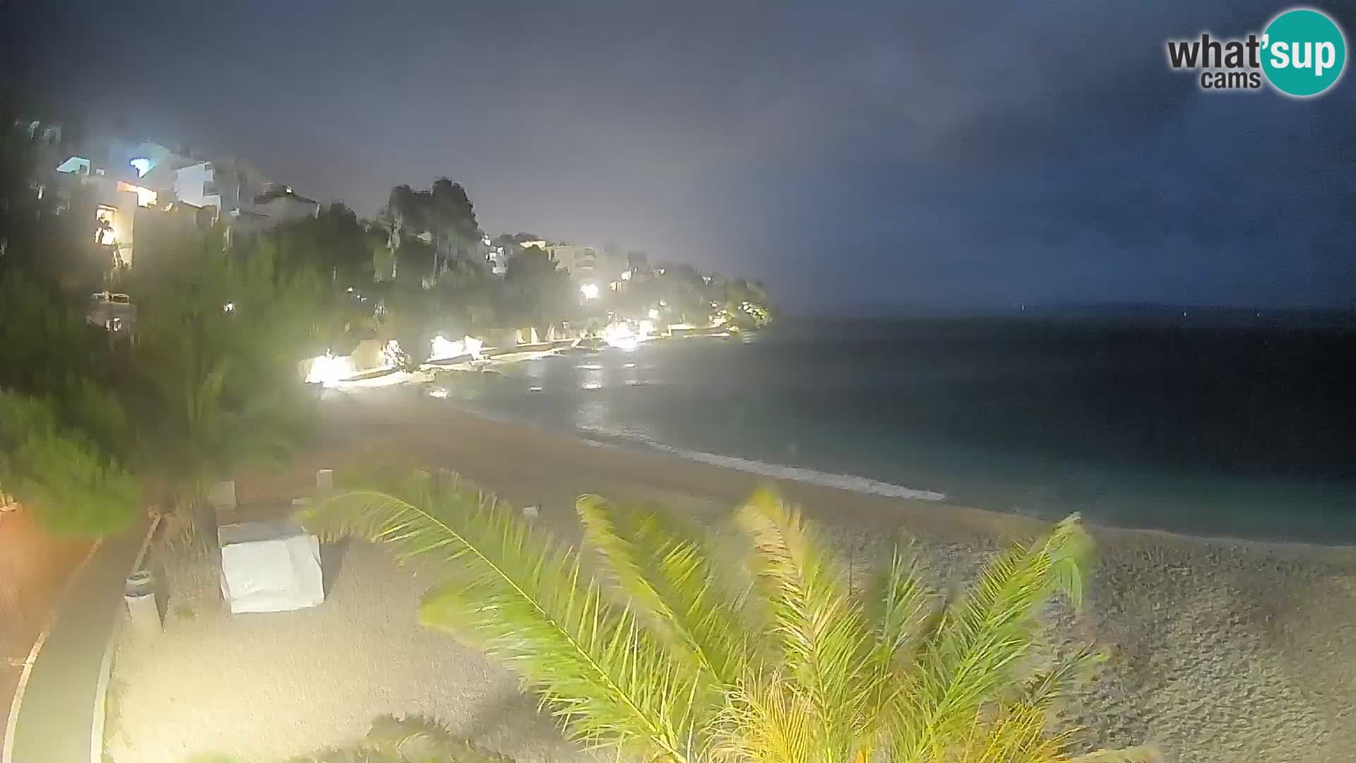 Spletna kamera Plaža Lučica Brela – Pogled v živo na Jadransko obalo