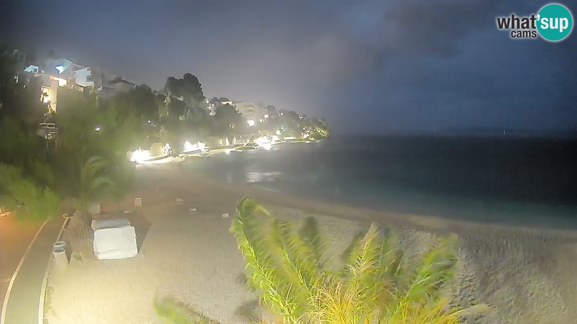 Web kamera Plaža Lučica Brela – Pogled uživo na jadransku obalu