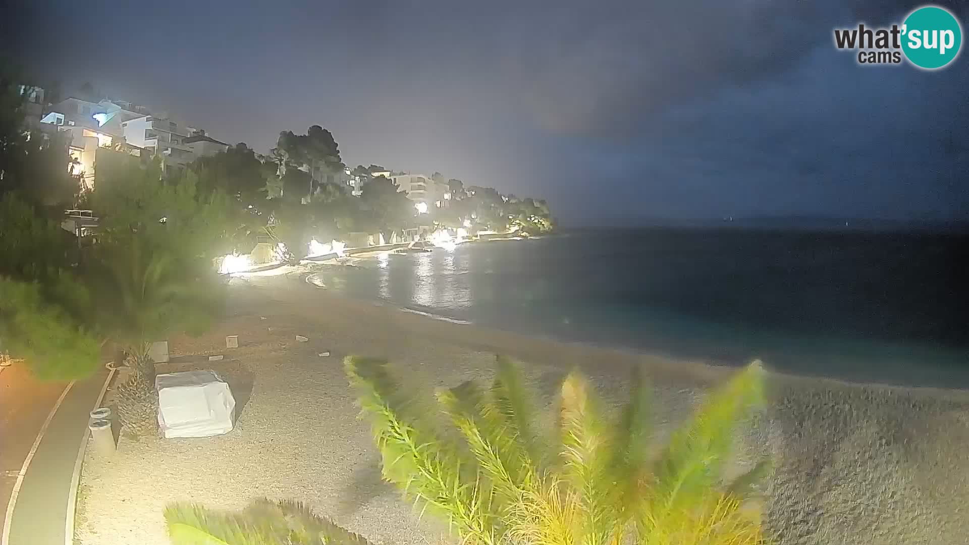 Webcam Lučica Strand Beach Brela – Liveblick von der Adriaküste