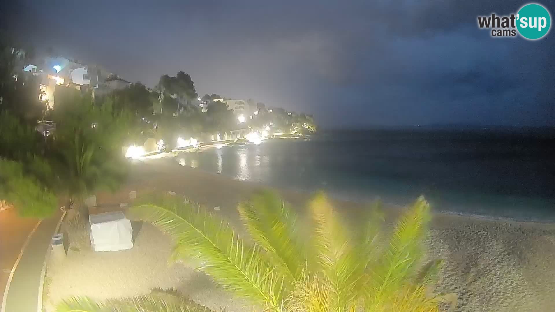 Web kamera Plaža Lučica Brela – Pogled uživo na jadransku obalu