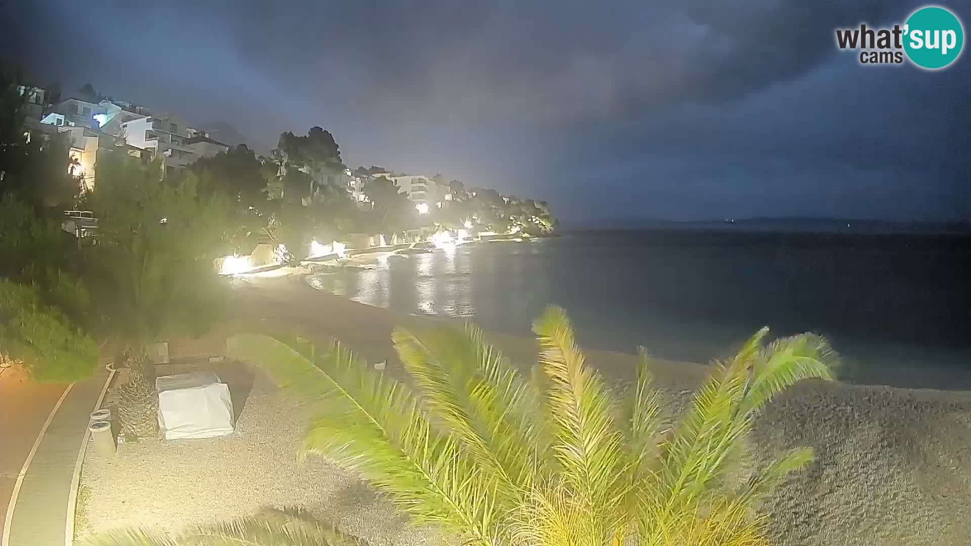 Webcam Spiaggia Lučica Brela – Vista live sulla costa adriatica