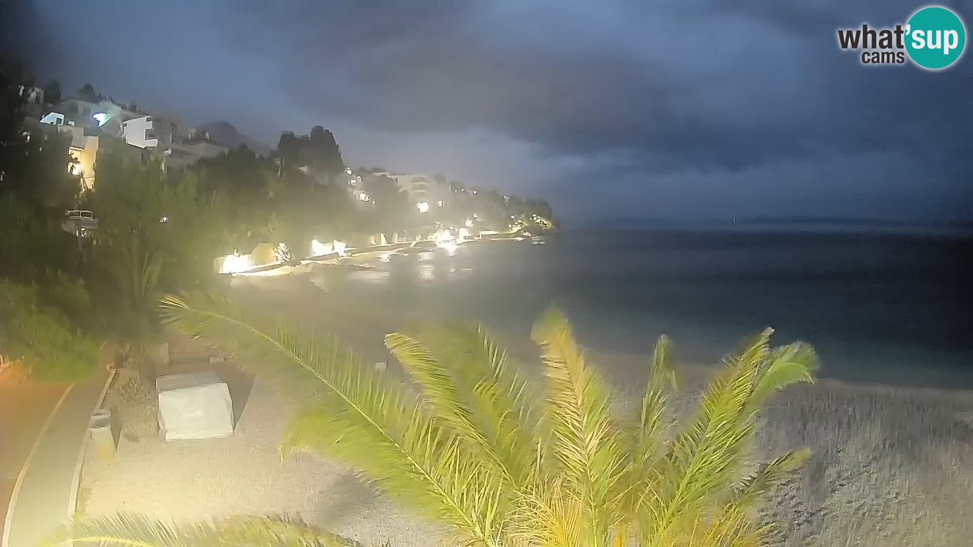 Spletna kamera Plaža Lučica Brela – Pogled v živo na Jadransko obalo