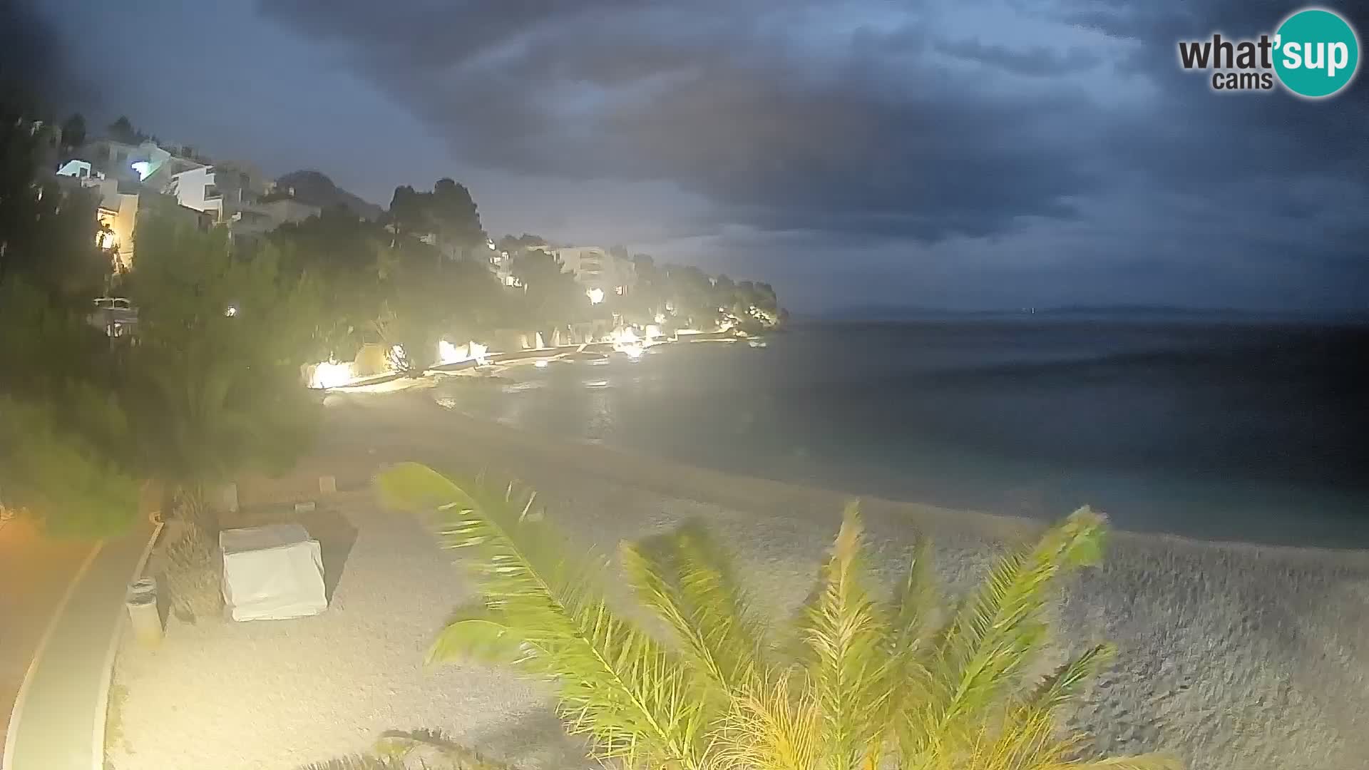 Web kamera Plaža Lučica Brela – Pogled uživo na jadransku obalu