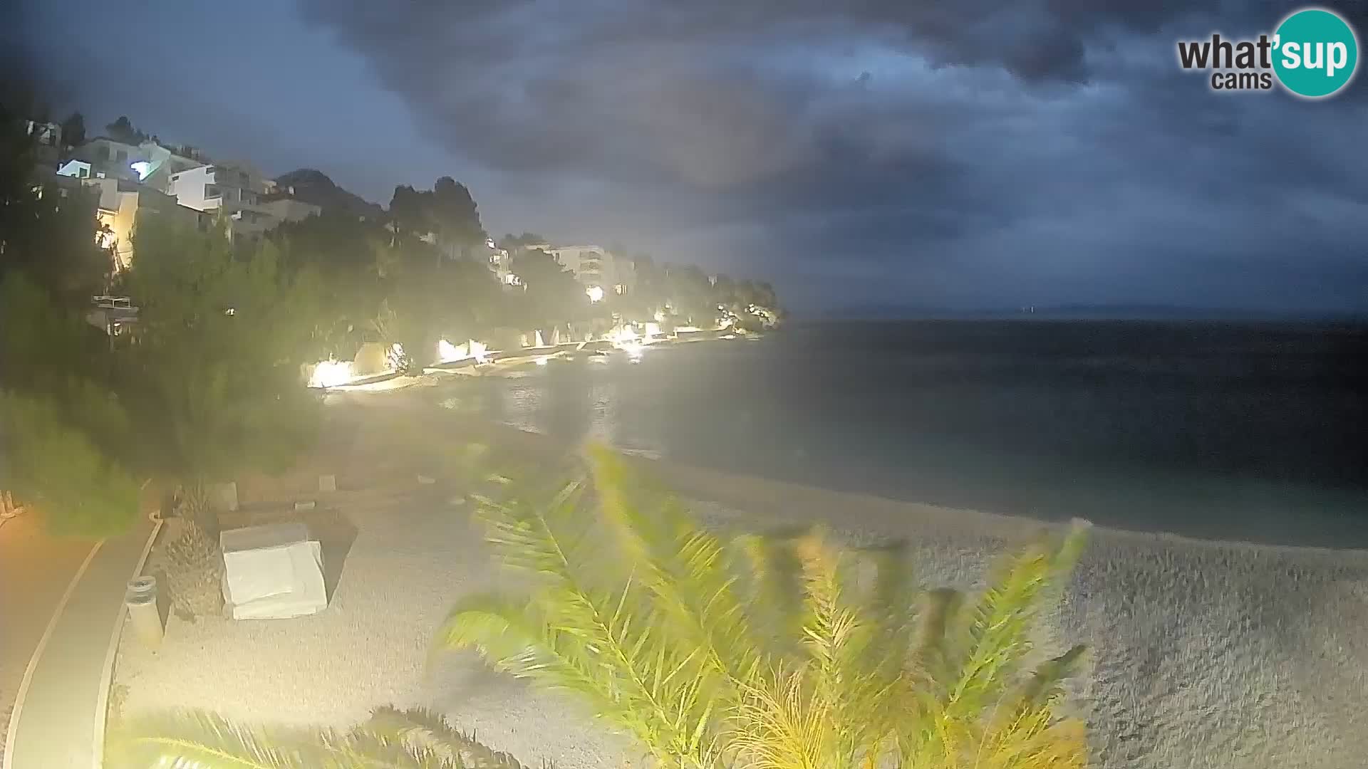Webcam Lučica Strand Beach Brela – Liveblick von der Adriaküste