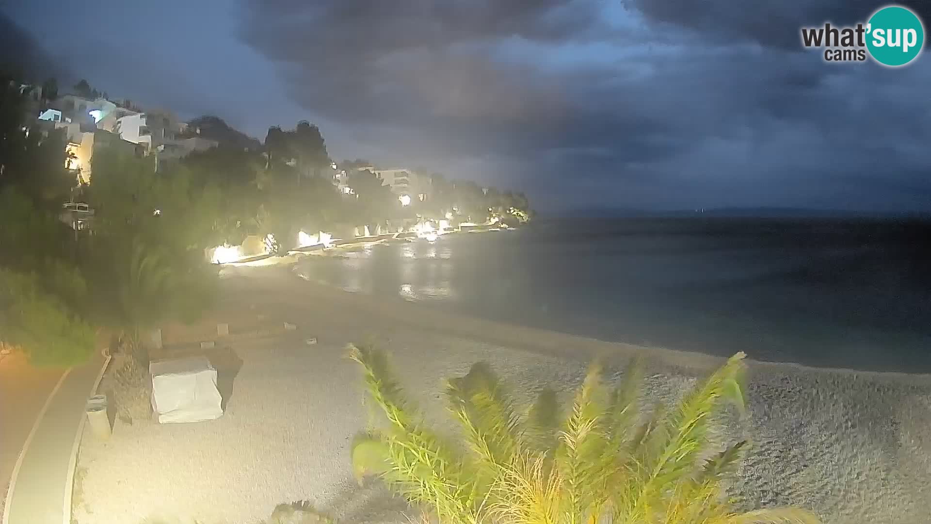 Spletna kamera Plaža Lučica Brela – Pogled v živo na Jadransko obalo