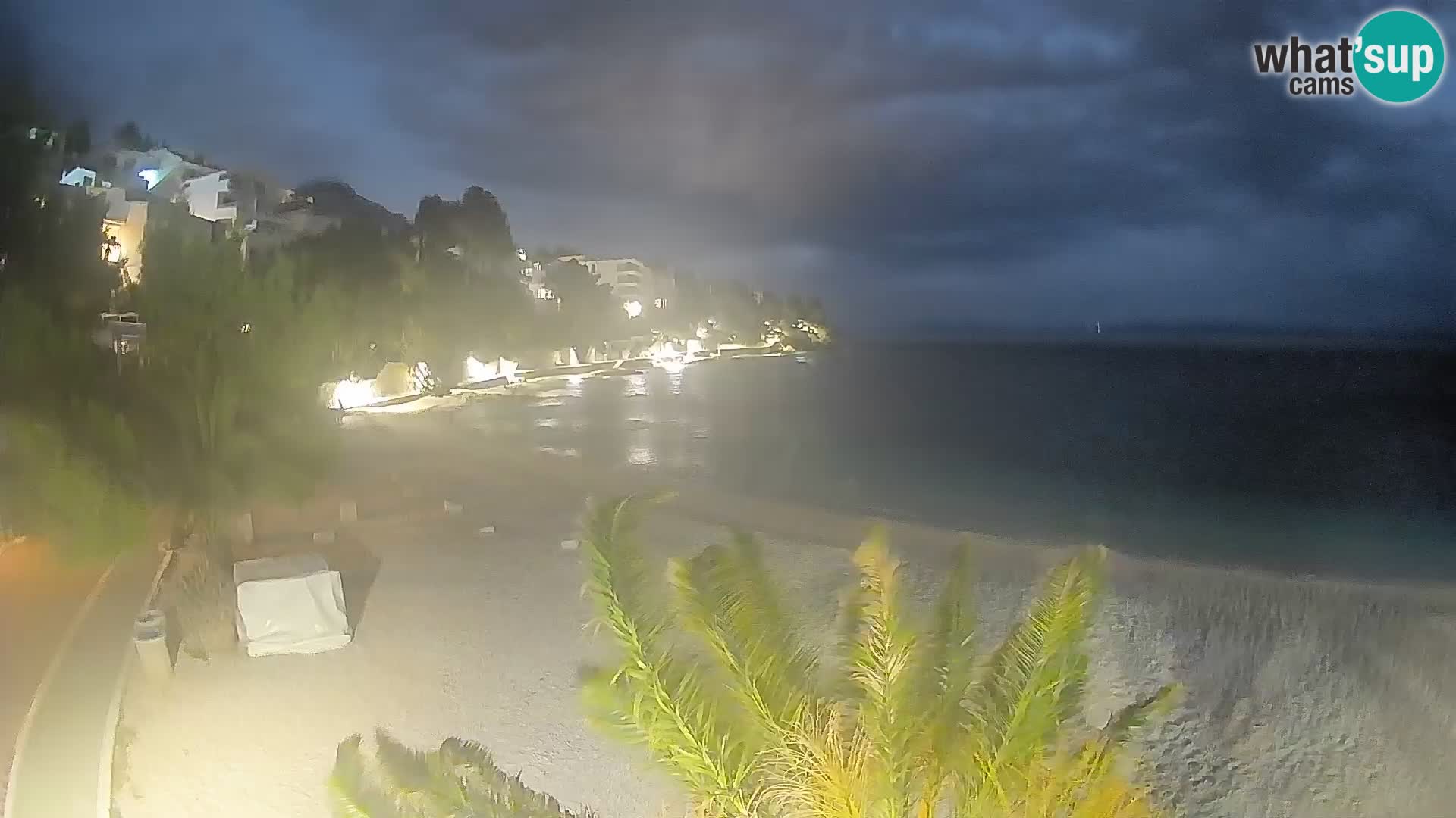 Spletna kamera Plaža Lučica Brela – Pogled v živo na Jadransko obalo