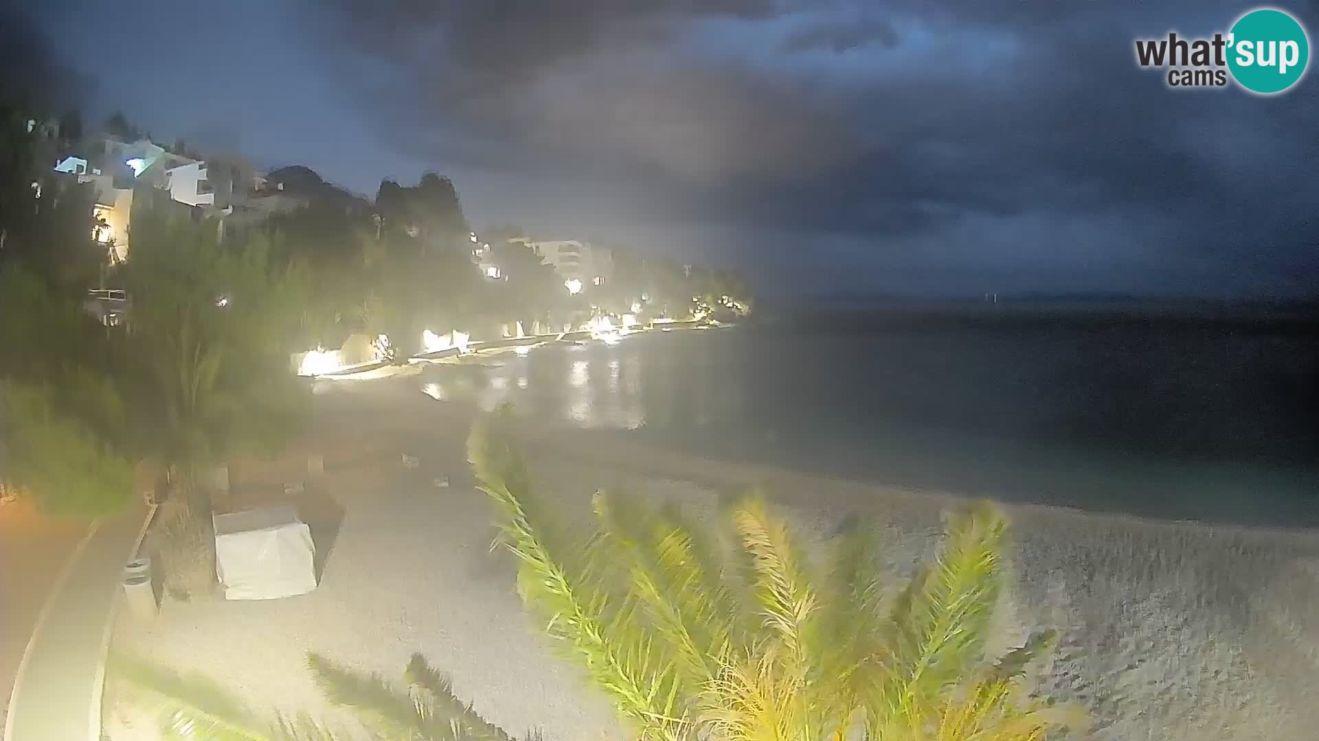 Webcam Lučica Strand Beach Brela – Liveblick von der Adriaküste