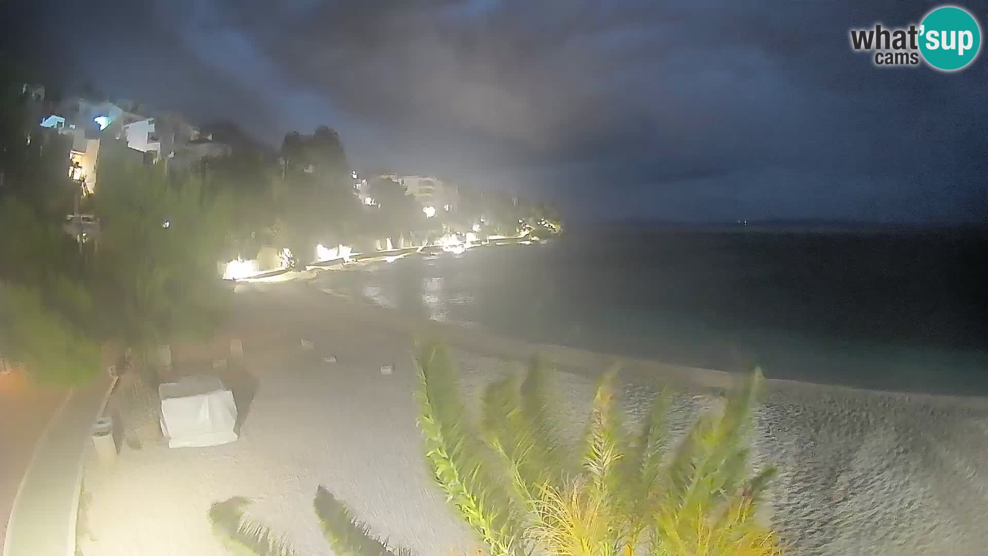 Web kamera Plaža Lučica Brela – Pogled uživo na jadransku obalu