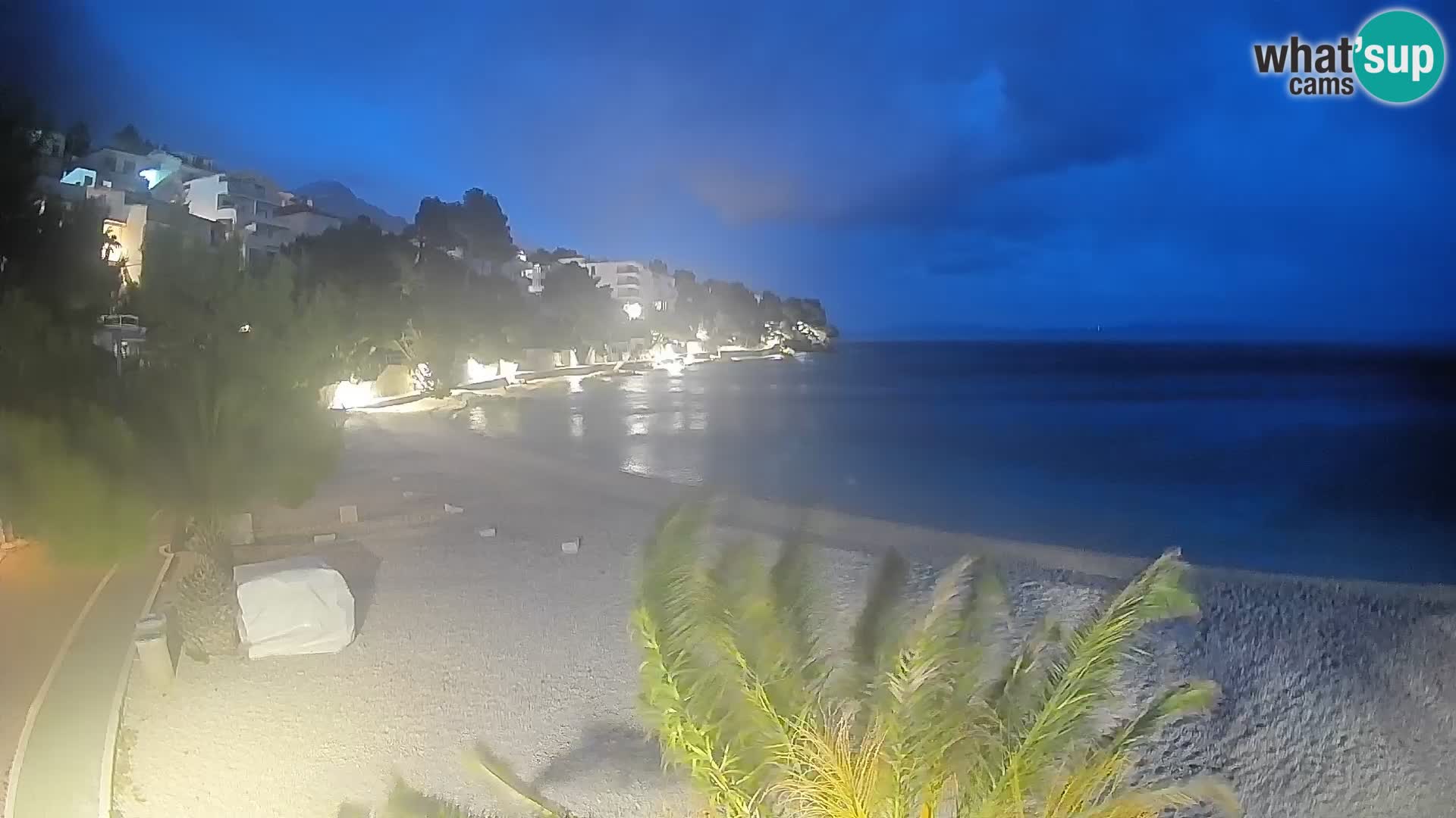 Webcam Lučica Strand Beach Brela – Liveblick von der Adriaküste