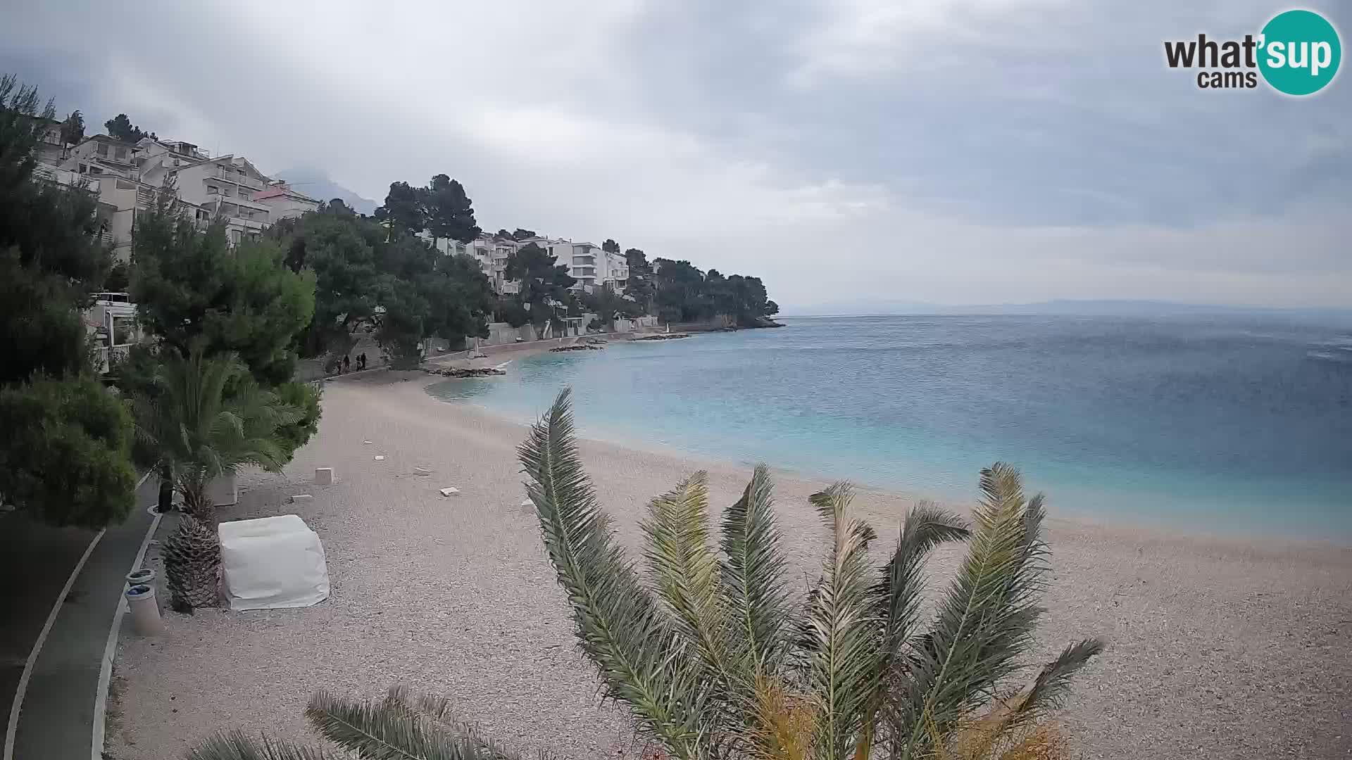 Webcam Playa Lučica Brela – Vista en directo de la costa adriática