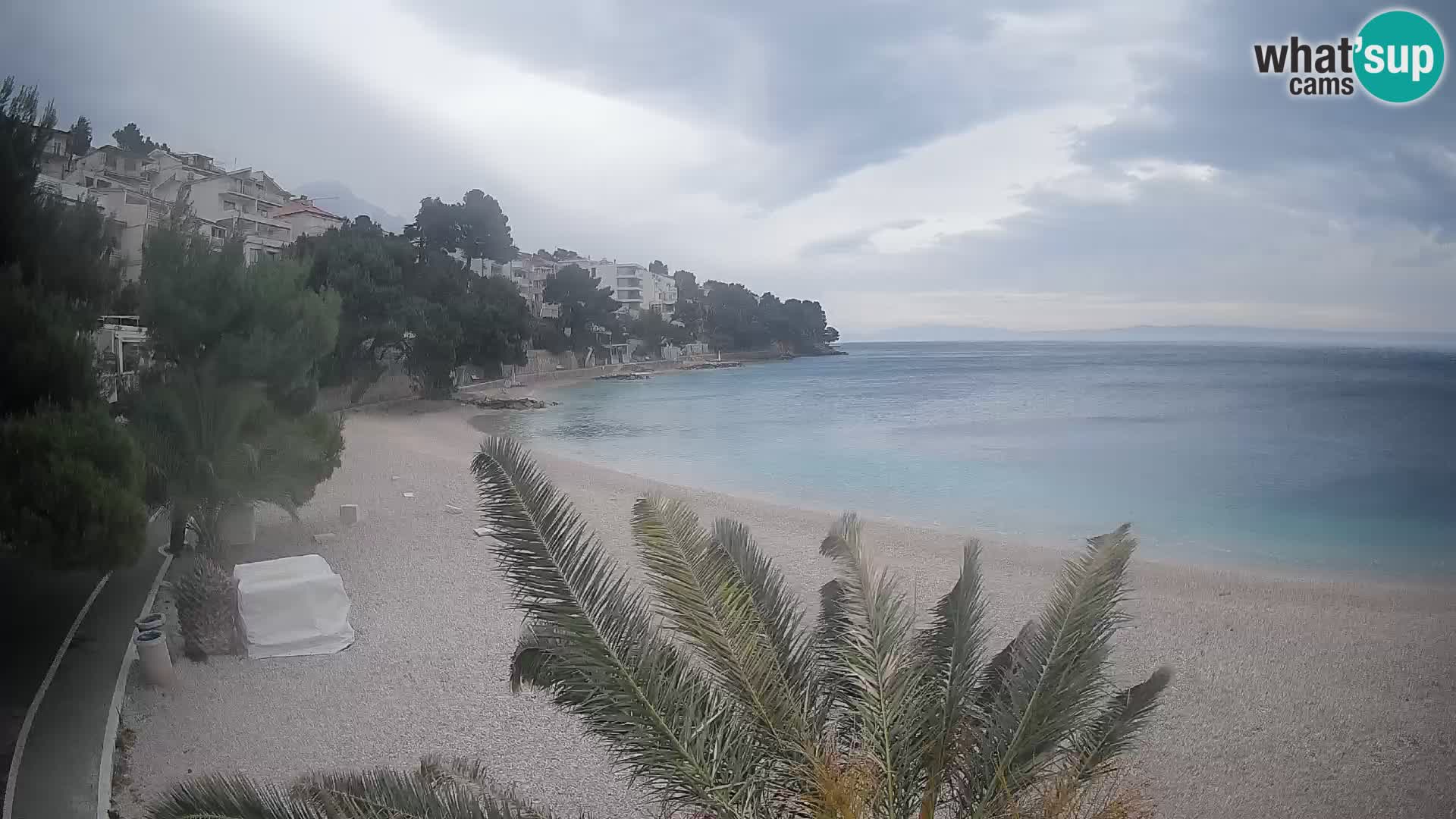 Webcam Plage Lučica Brela – Vue en direct sur la côte adriatique