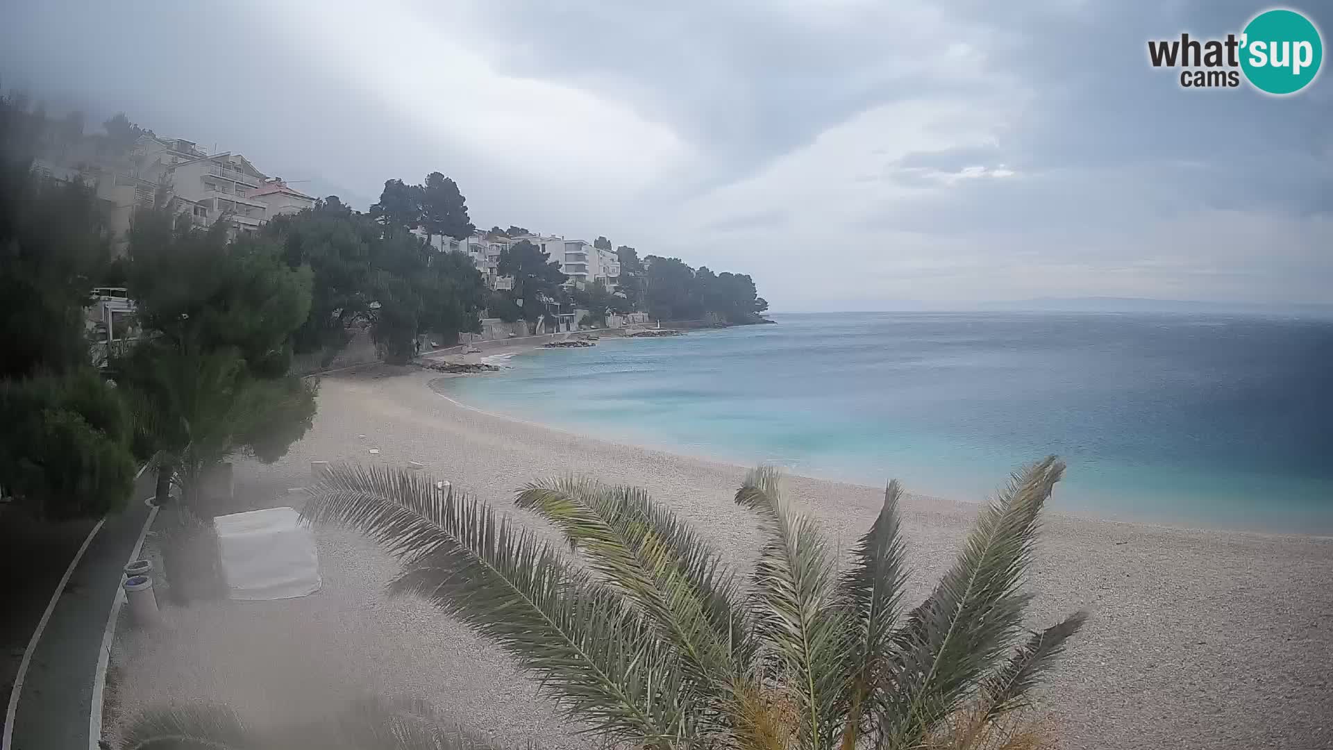 Webcam Playa Lučica Brela – Vista en directo de la costa adriática