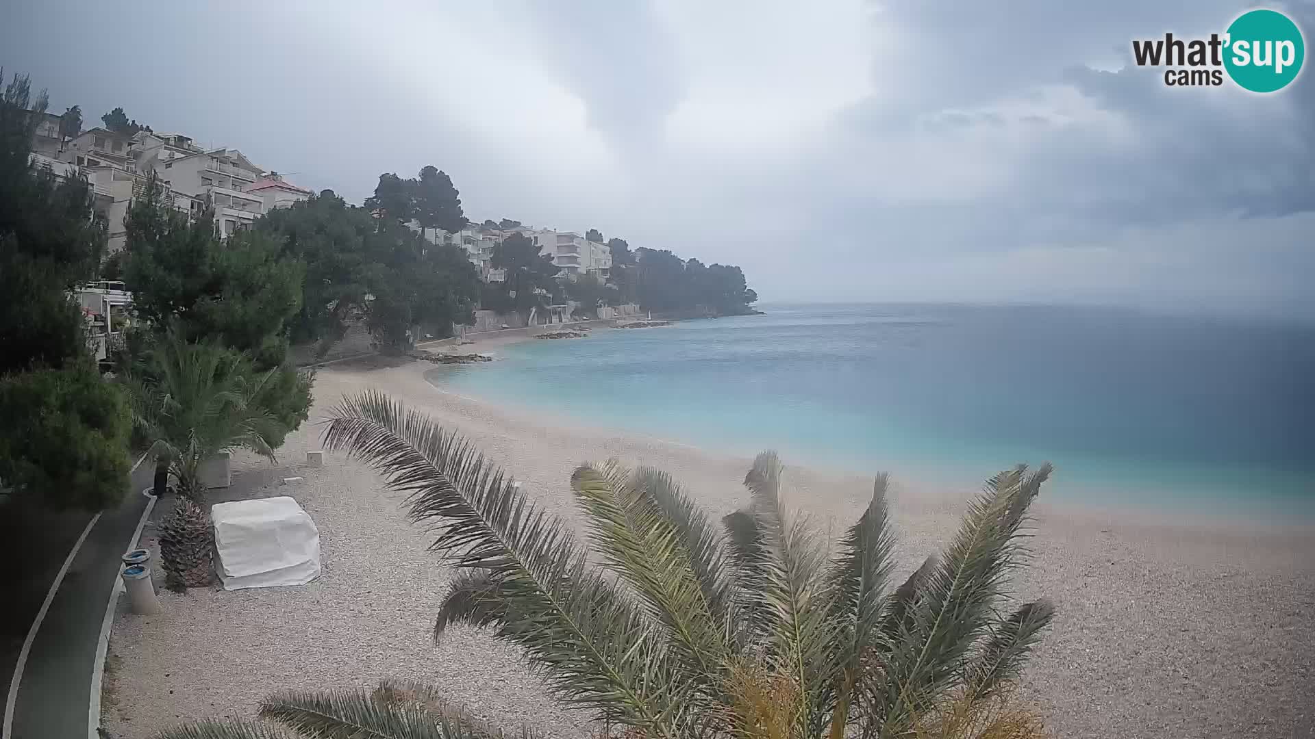 Webcam Plage Lučica Brela – Vue en direct sur la côte adriatique