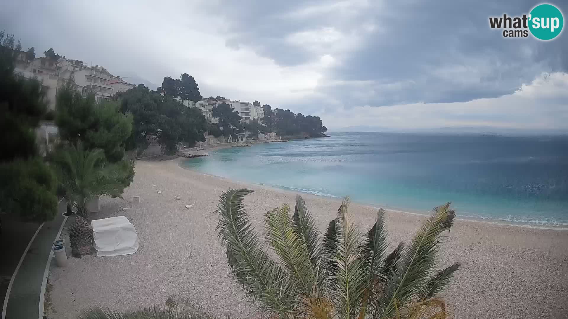 Webcam Spiaggia Lučica Brela – Vista live sulla costa adriatica