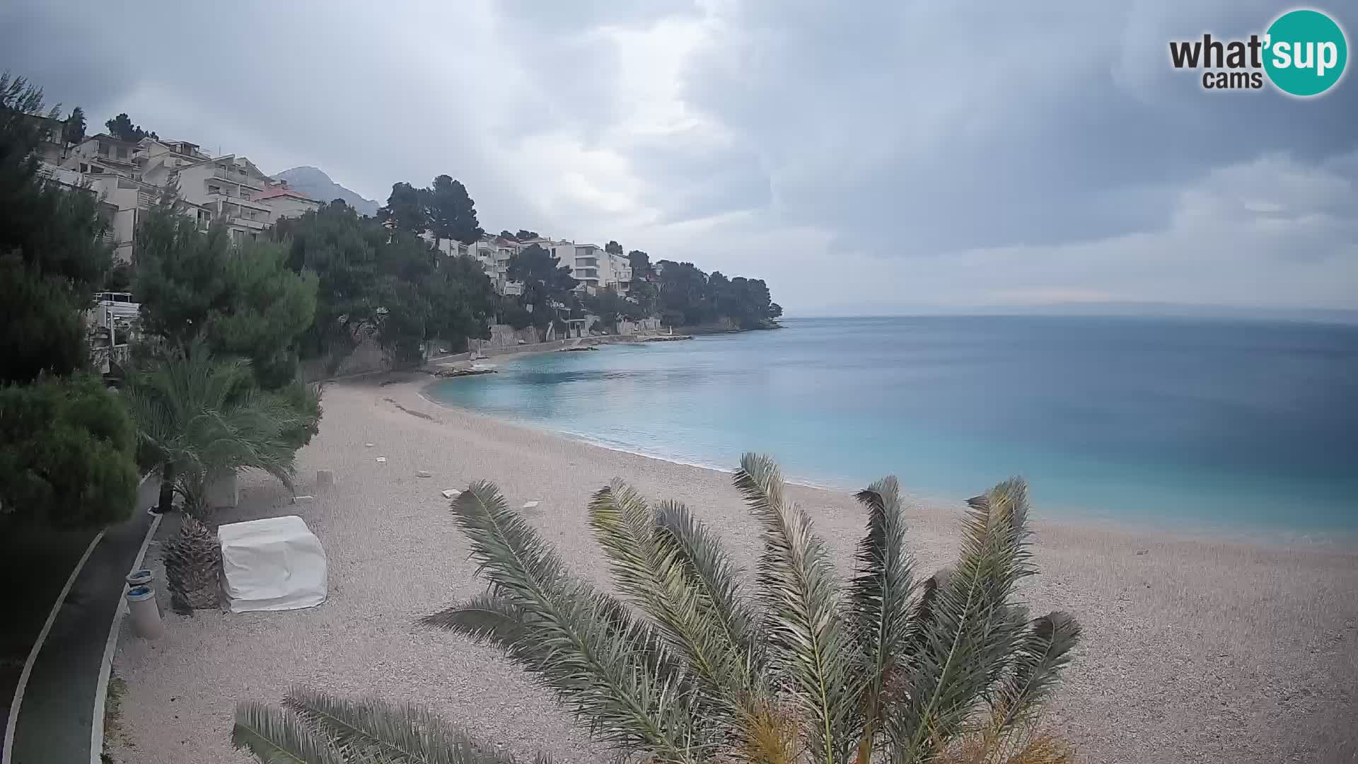 Webcam Lučica Beach Brela – Live View from the Adriatic Coast