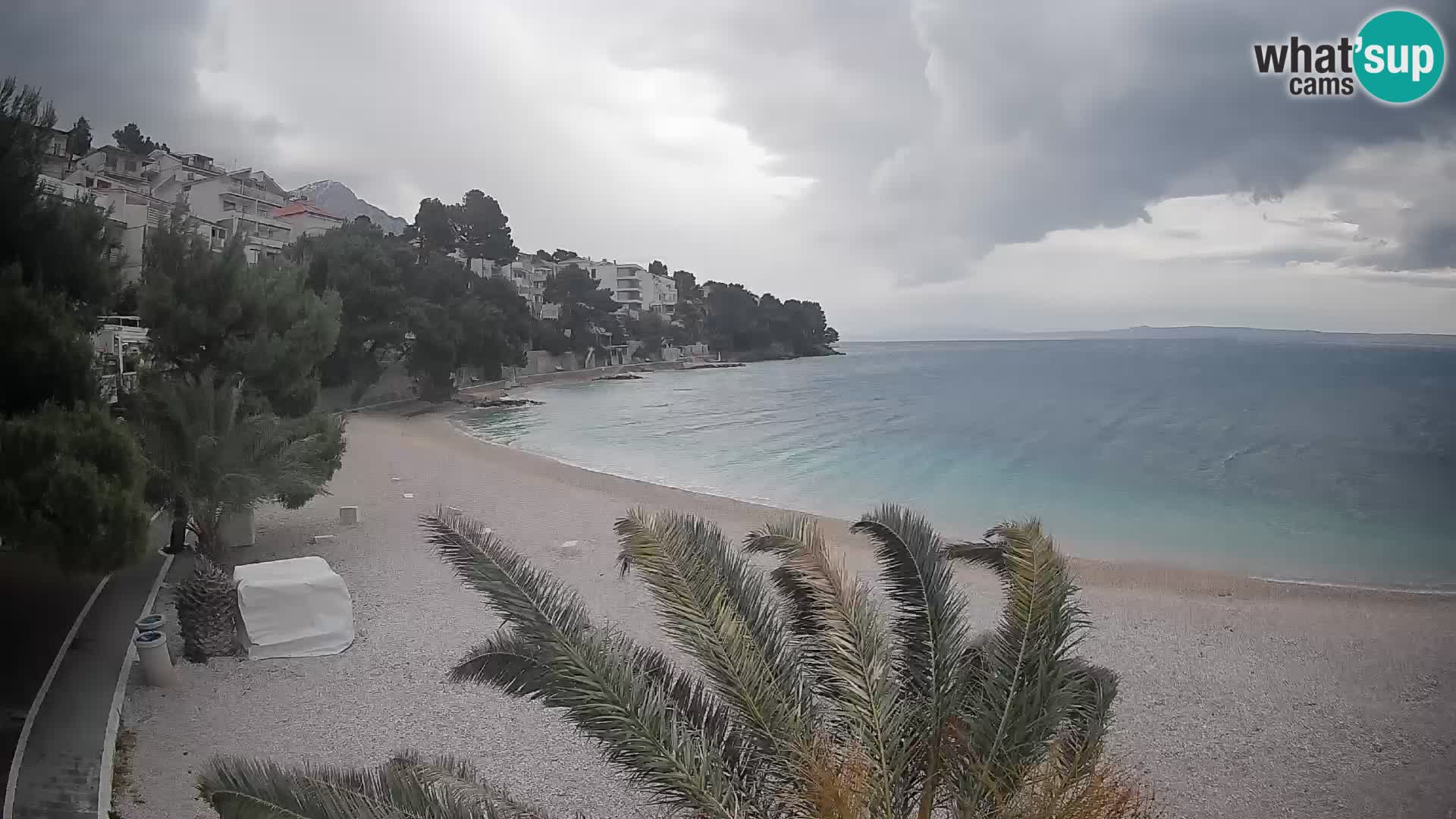 Webcam Playa Lučica Brela – Vista en directo de la costa adriática