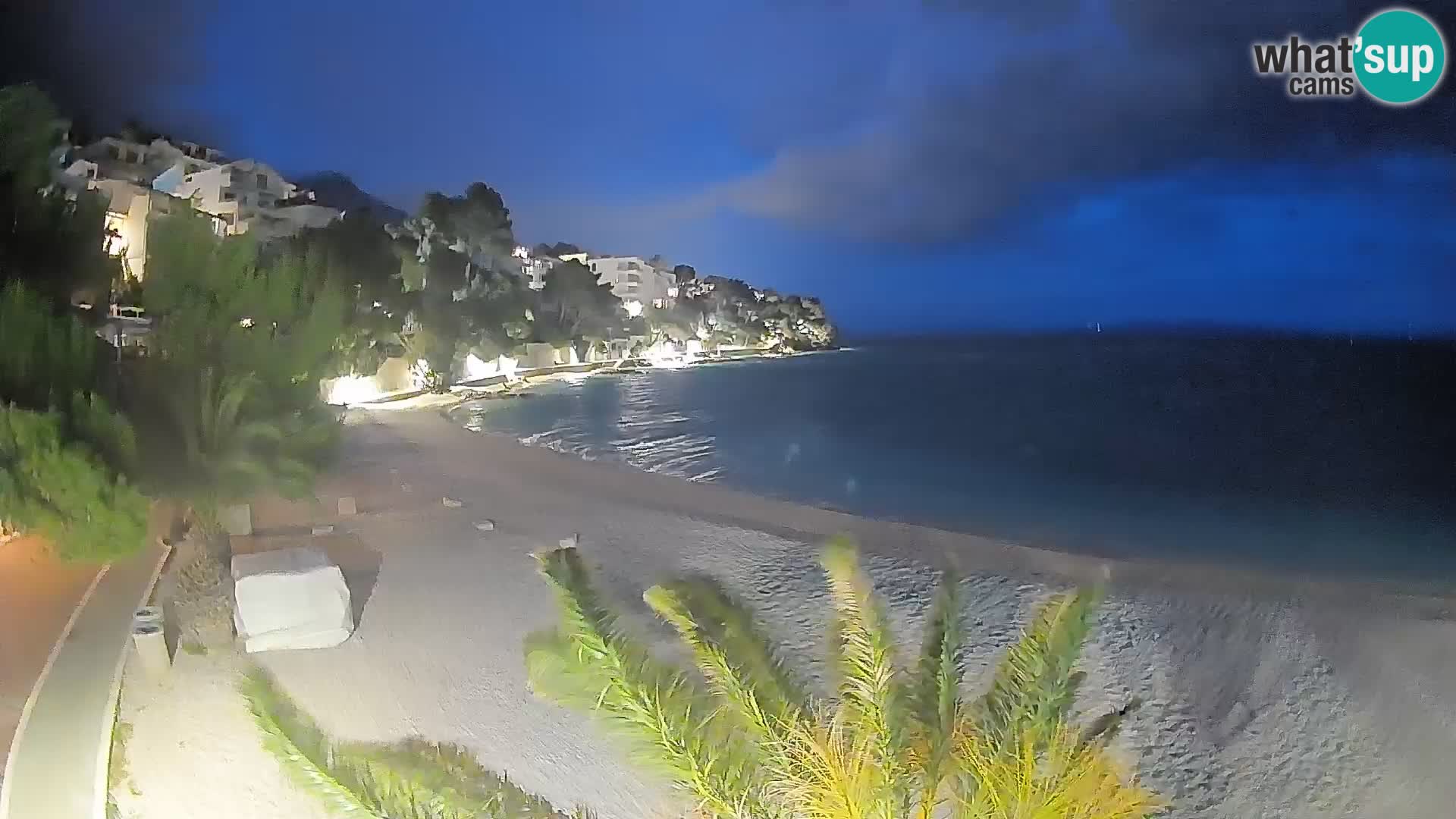 Webcam Plage Lučica Brela – Vue en direct sur la côte adriatique