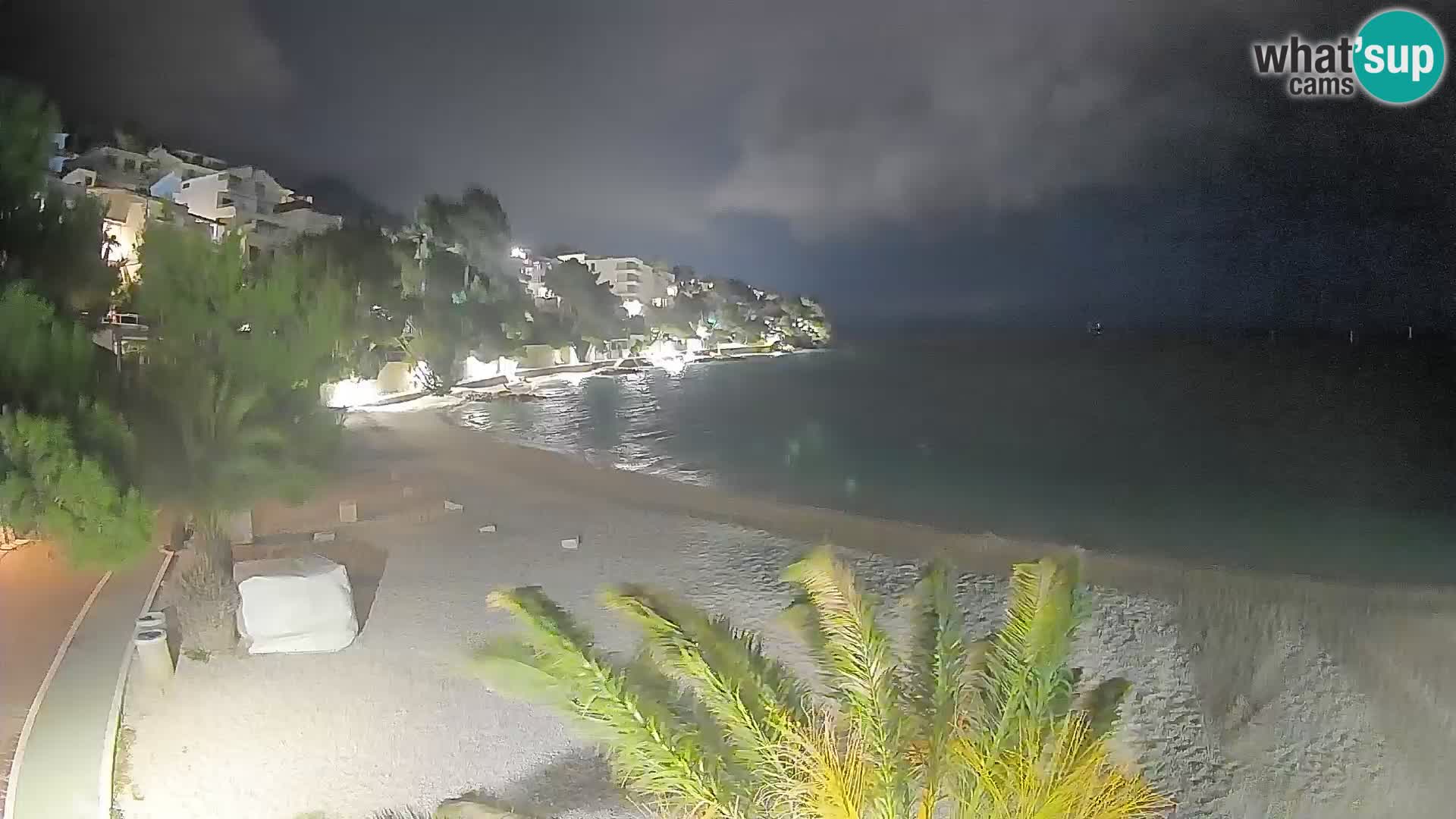 Webcam Spiaggia Lučica Brela – Vista live sulla costa adriatica