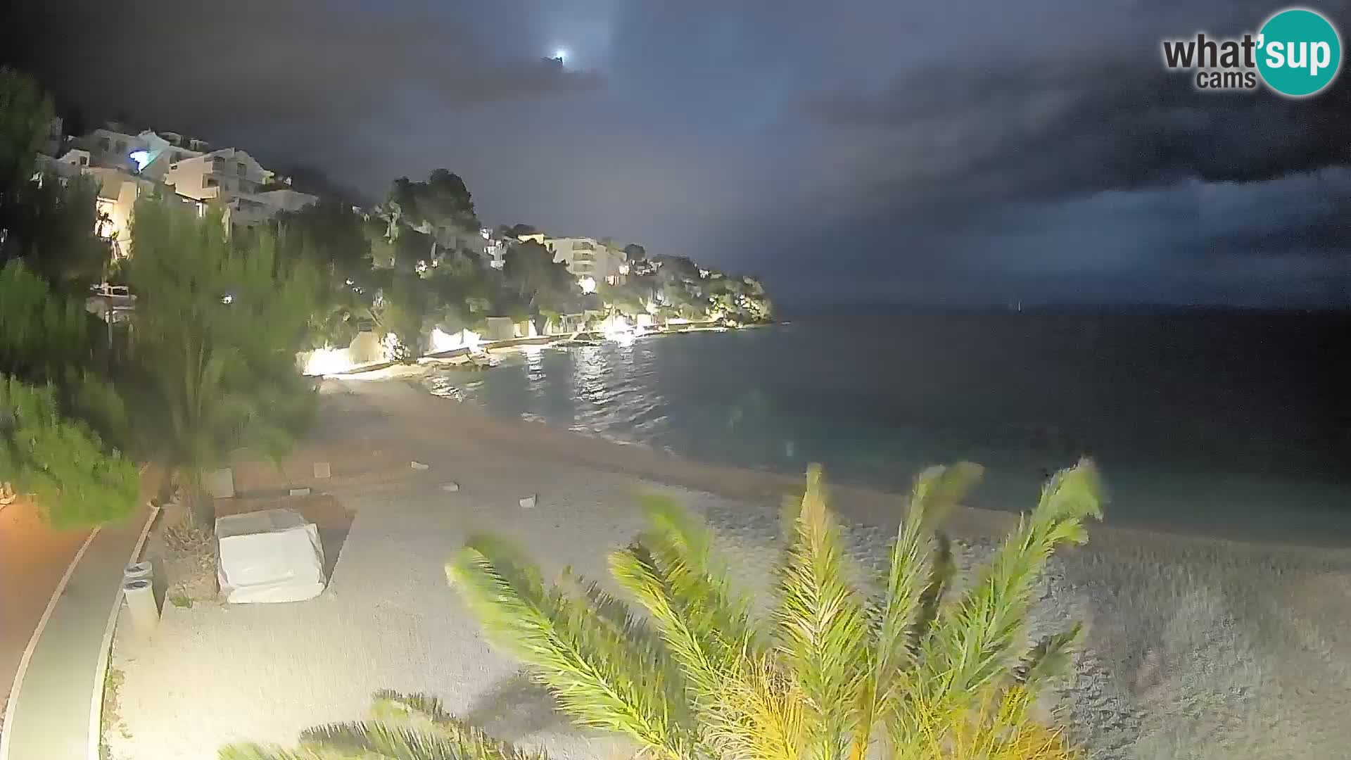 Web kamera Plaža Lučica Brela – Pogled uživo na jadransku obalu