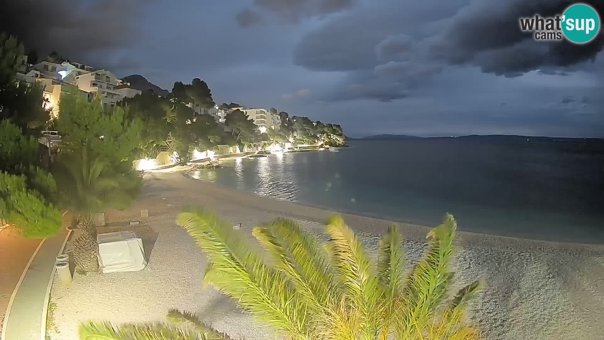 Webcam Plage Lučica Brela – Vue en direct sur la côte adriatique