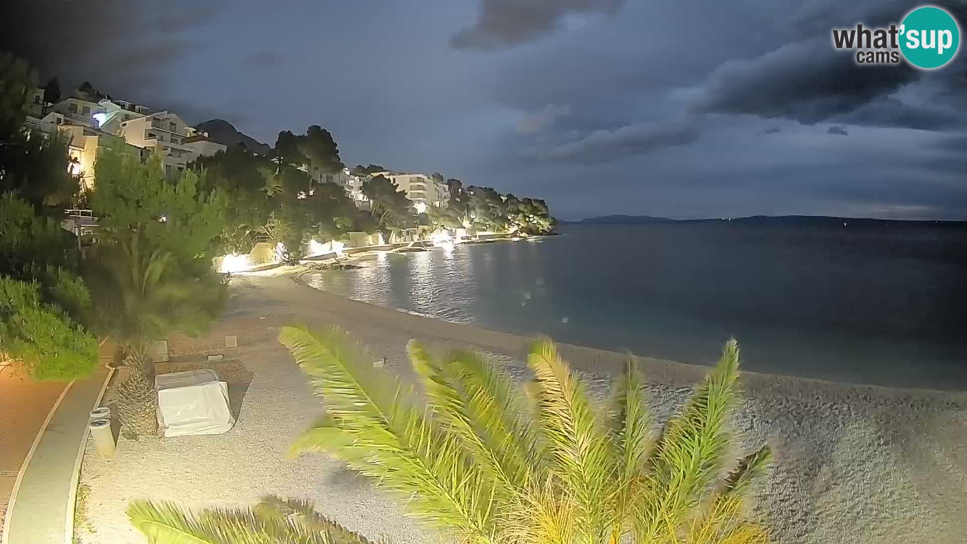 Webcam Lučica Strand Beach Brela – Liveblick von der Adriaküste