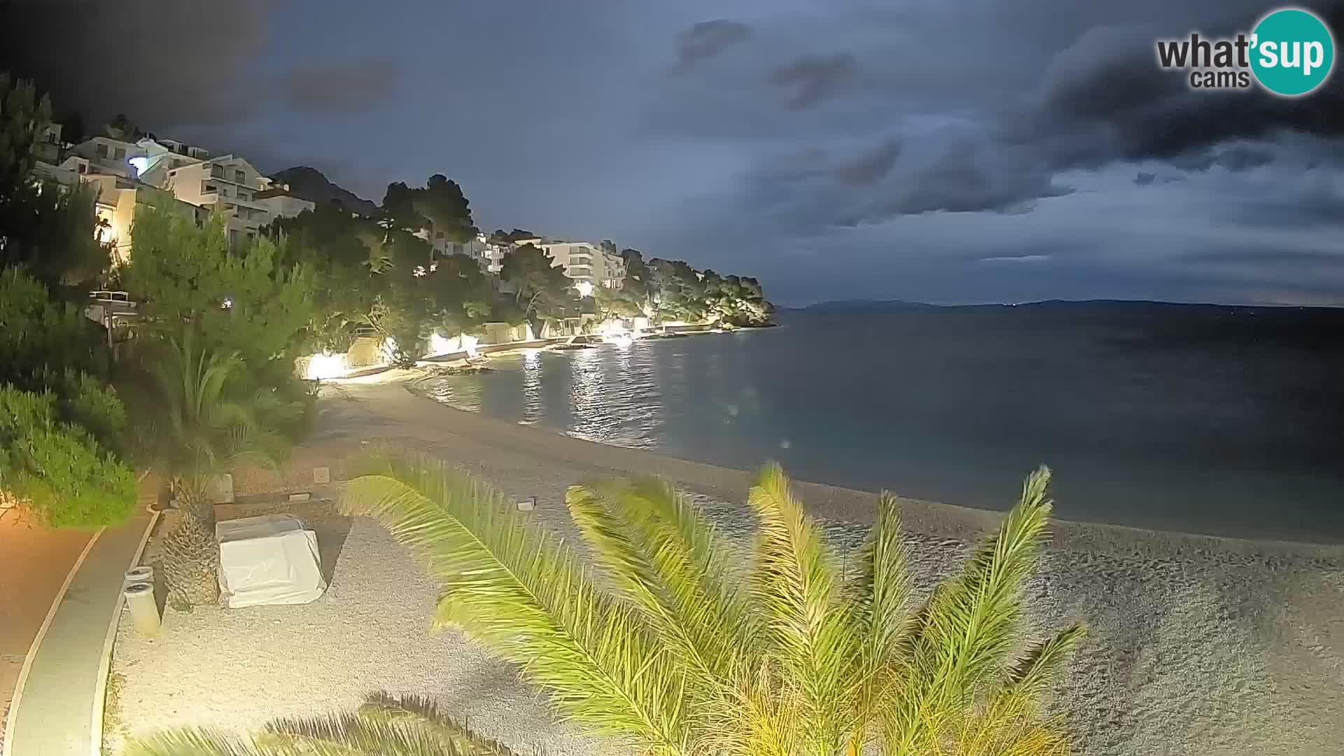 Webcam Plage Lučica Brela – Vue en direct sur la côte adriatique
