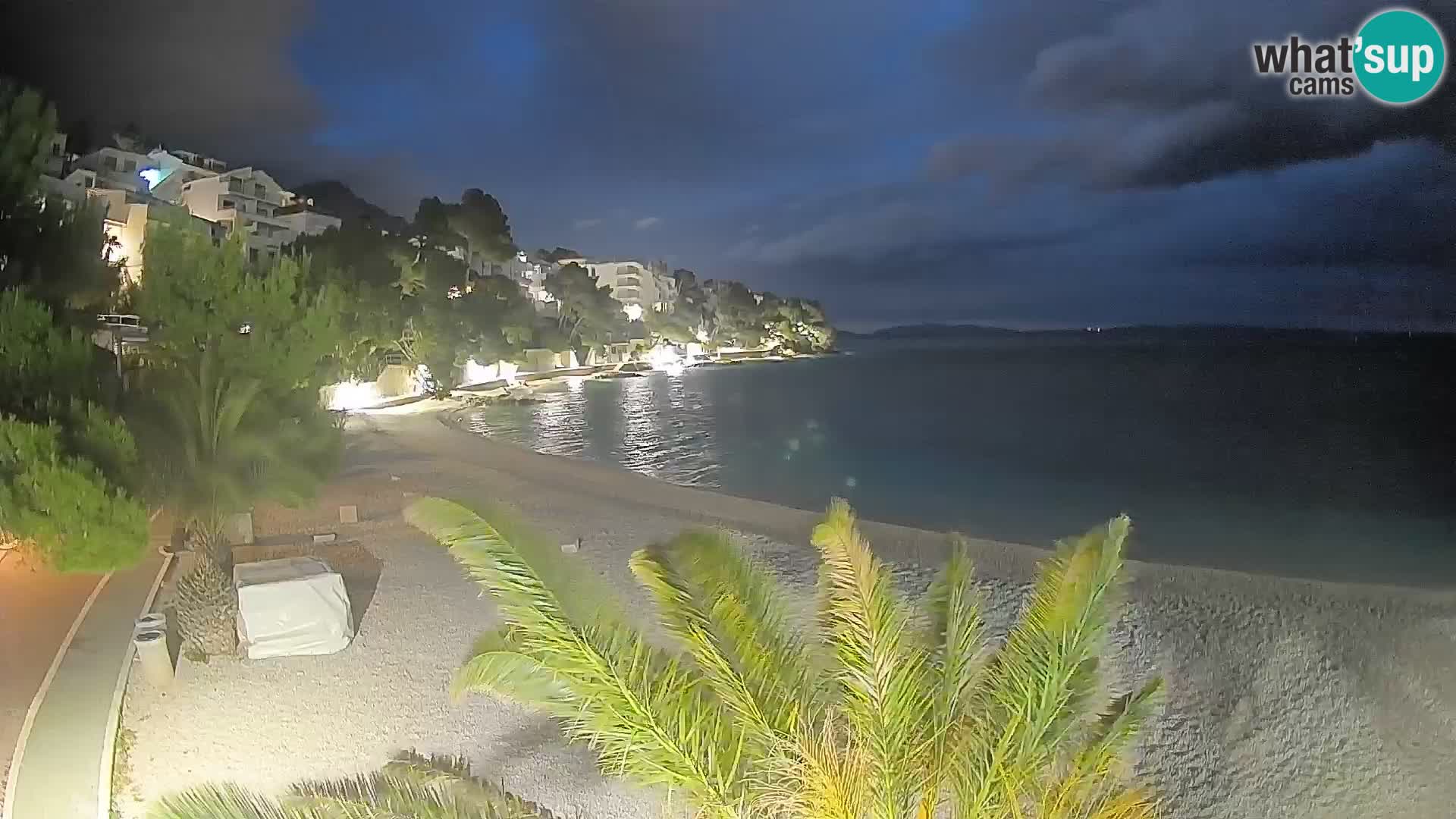 Webcam Plage Lučica Brela – Vue en direct sur la côte adriatique