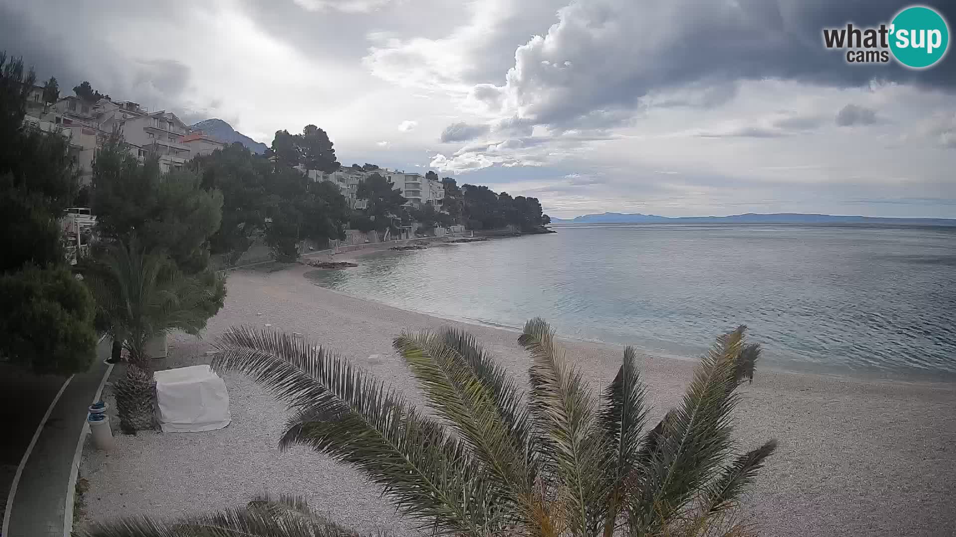 Webcam Spiaggia Lučica Brela – Vista live sulla costa adriatica