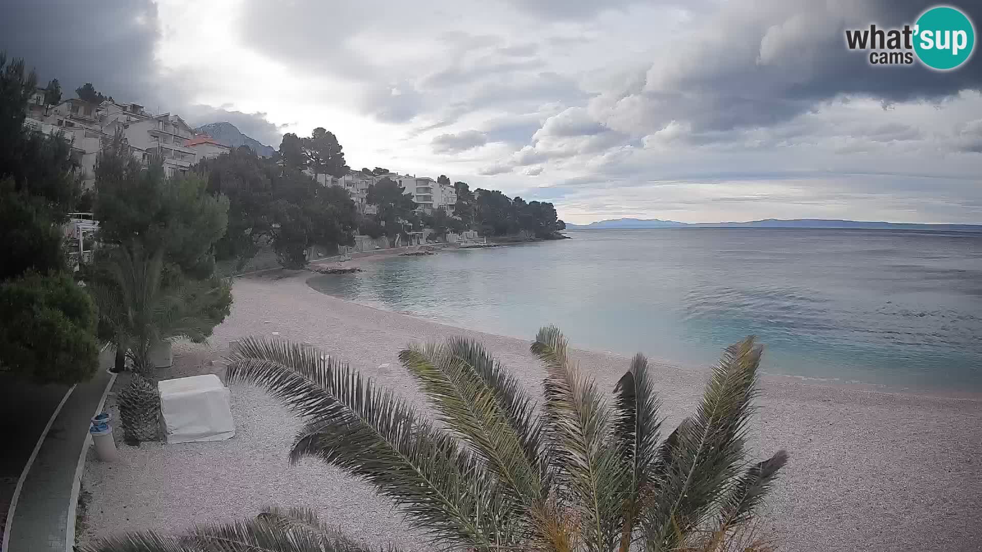 Webcam Playa Lučica Brela – Vista en directo de la costa adriática