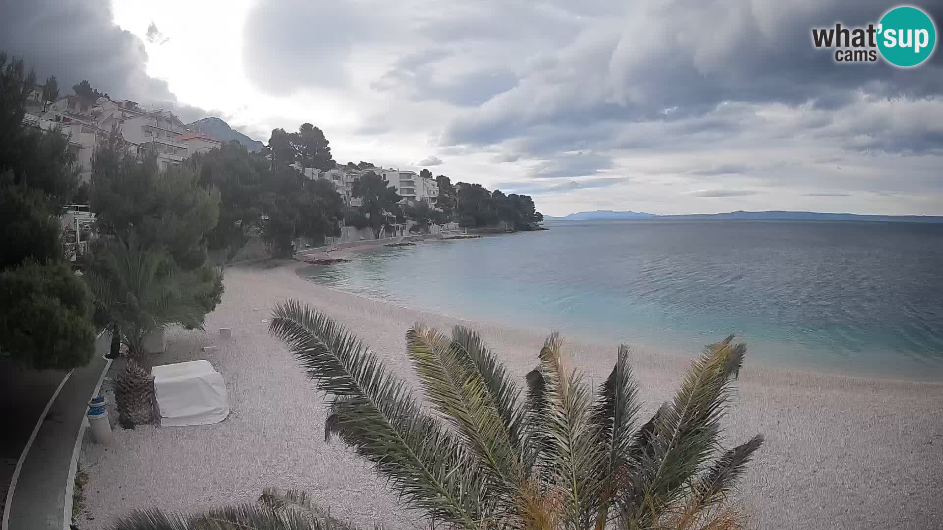 Webcam Playa Lučica Brela – Vista en directo de la costa adriática