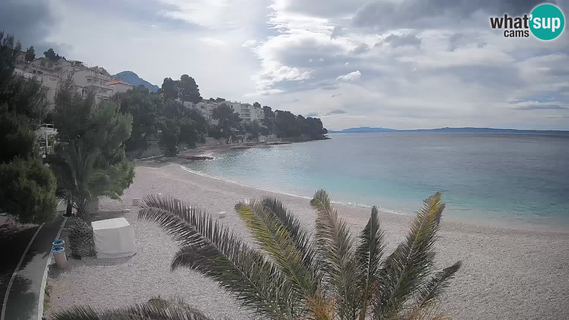 Webcam Lučica Strand Beach Brela – Liveblick von der Adriaküste