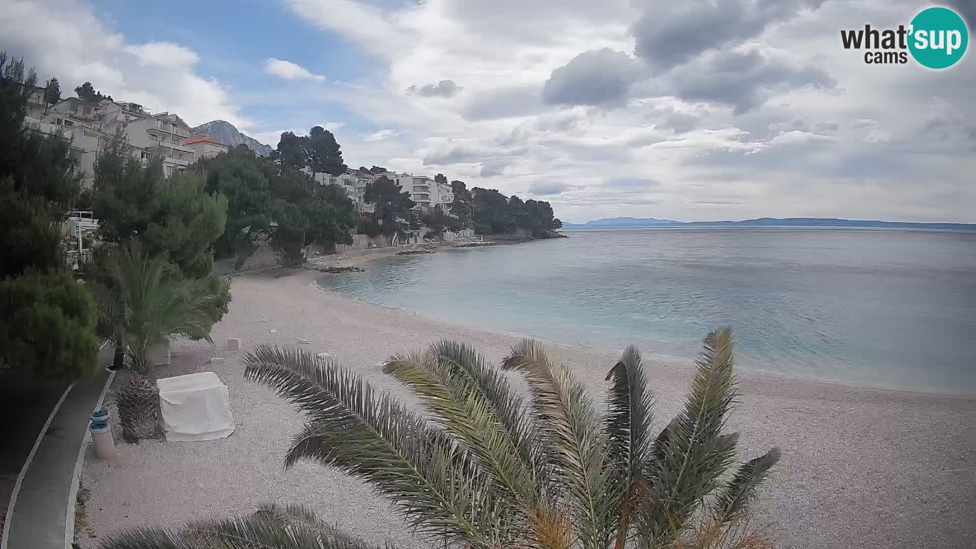 Webcam Spiaggia Lučica Brela – Vista live sulla costa adriatica