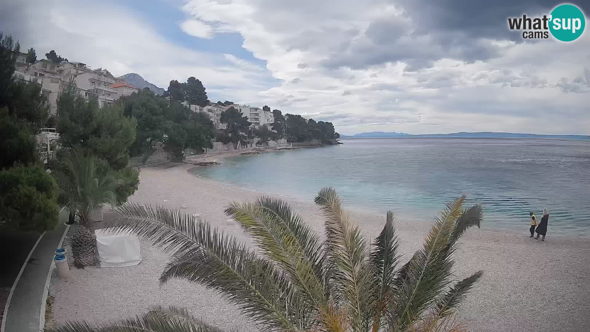 Webcam Spiaggia Lučica Brela – Vista live sulla costa adriatica