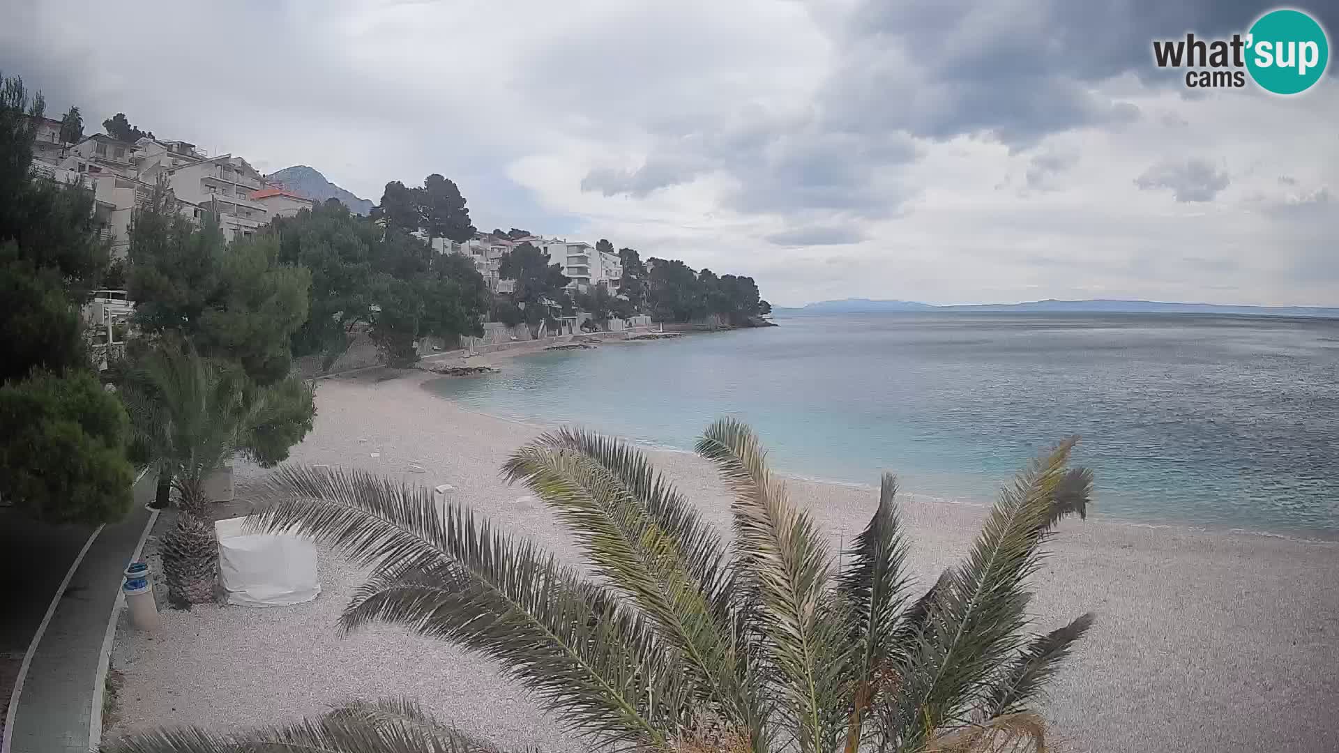 Webcam Playa Lučica Brela – Vista en directo de la costa adriática