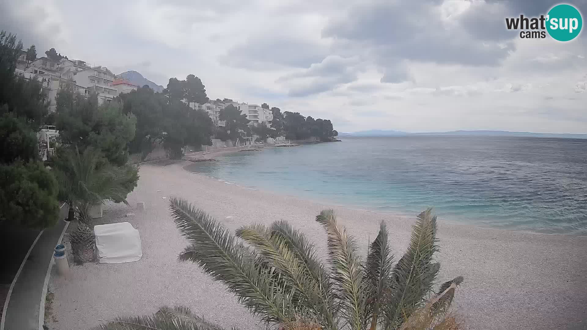 Webcam Spiaggia Lučica Brela – Vista live sulla costa adriatica