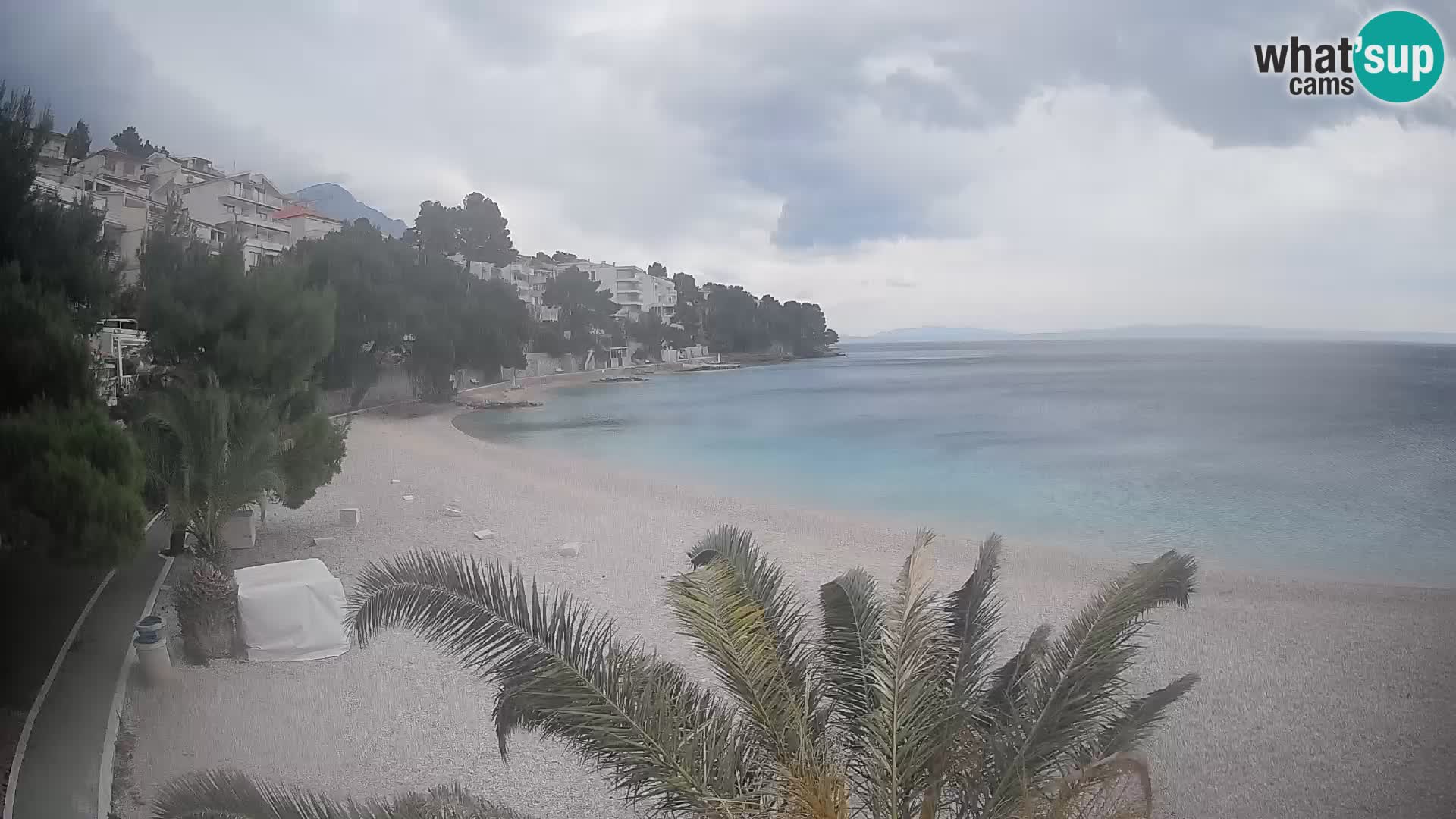 Webcam Spiaggia Lučica Brela – Vista live sulla costa adriatica