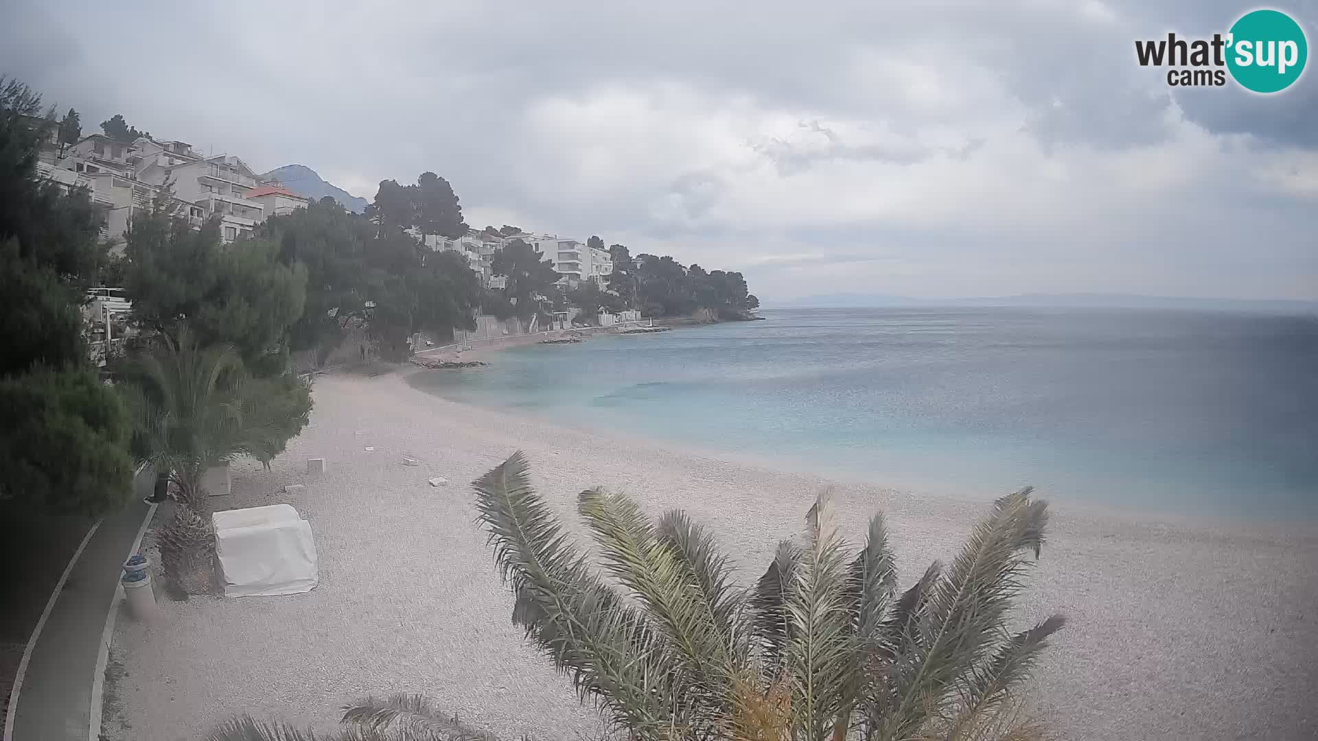 Webcam Playa Lučica Brela – Vista en directo de la costa adriática