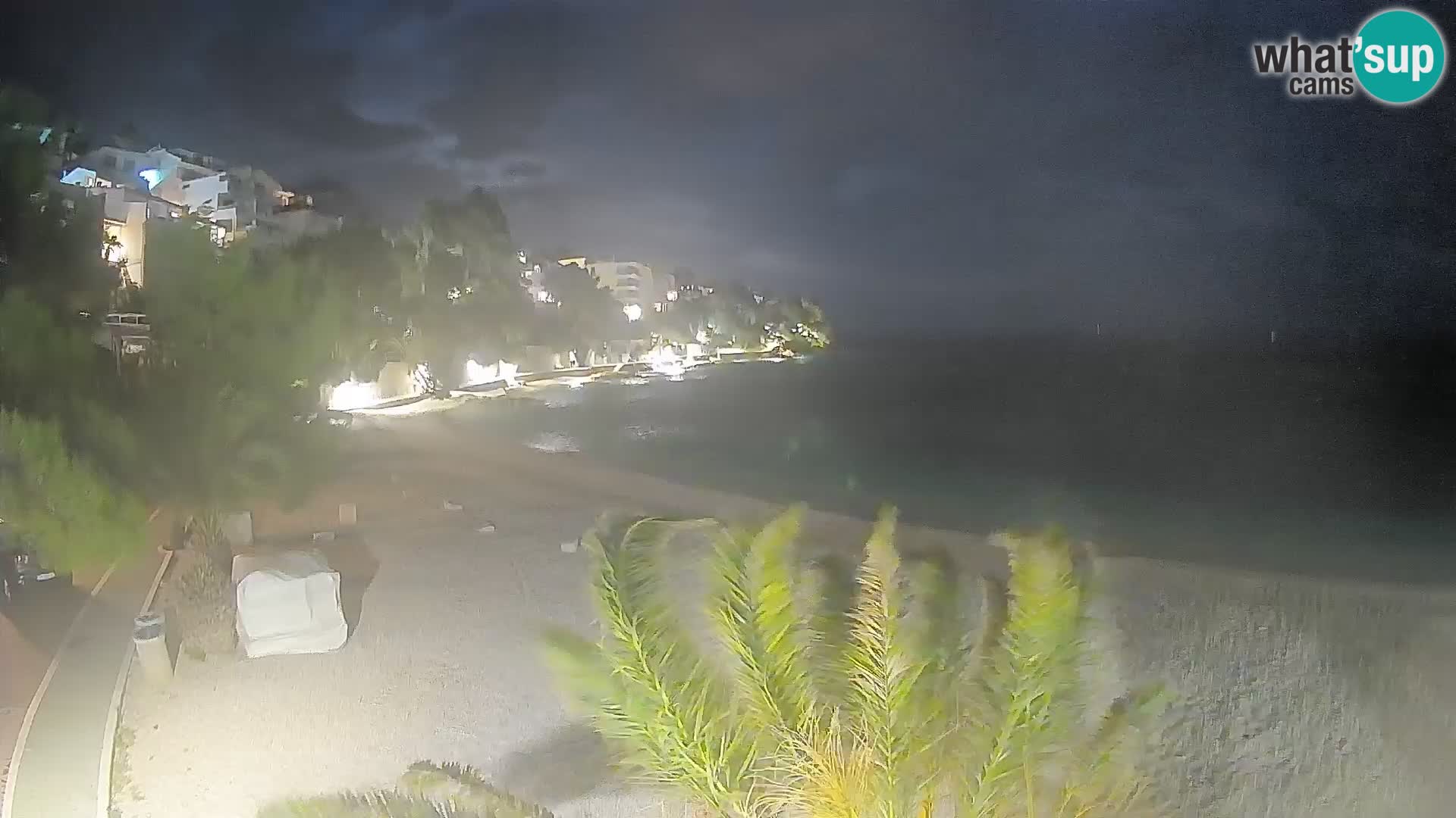 Spletna kamera Plaža Lučica Brela – Pogled v živo na Jadransko obalo