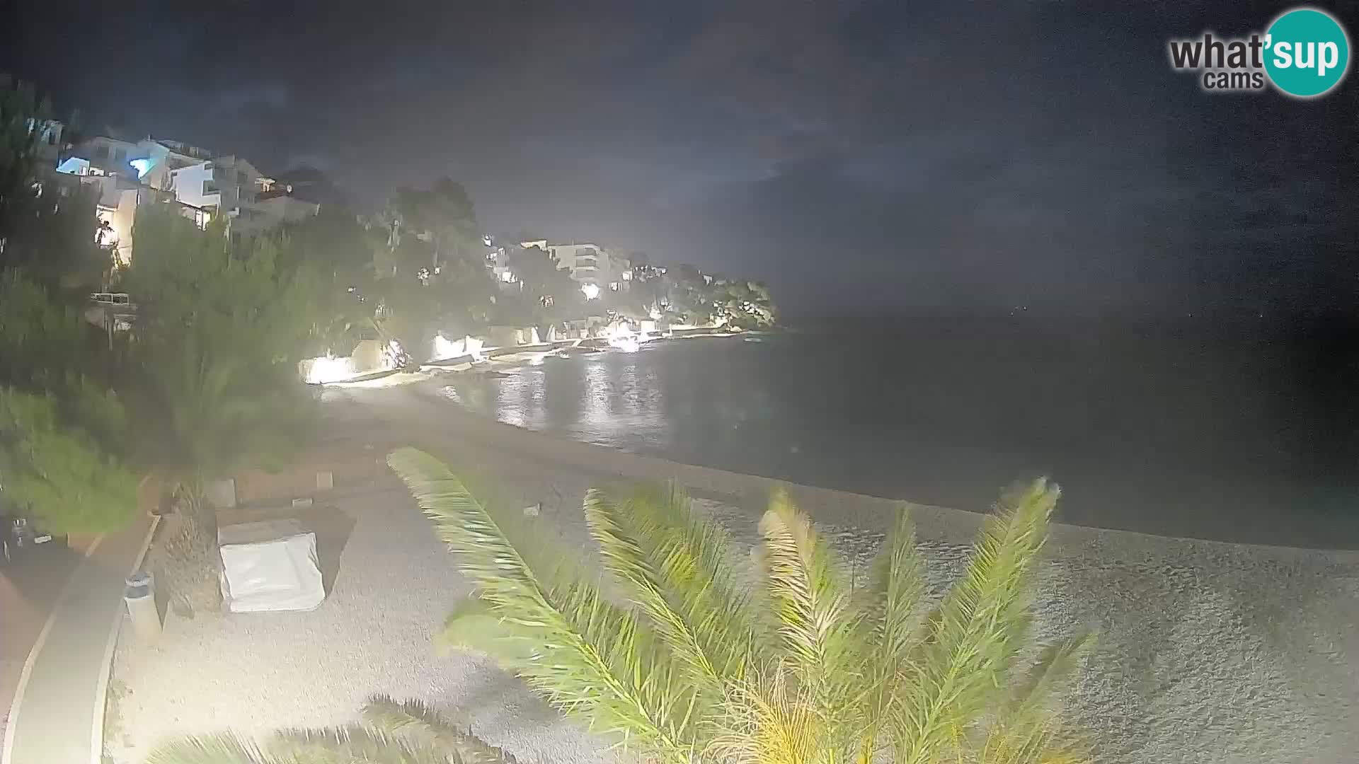 Webcam Lučica Strand Beach Brela – Liveblick von der Adriaküste